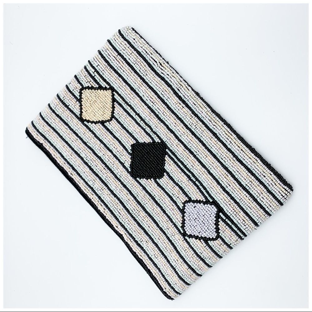 Rainbowlink Beaded Slip‎ on Reader Case Clutch Make-Up Bag